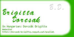 brigitta dorcsak business card