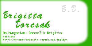 brigitta dorcsak business card